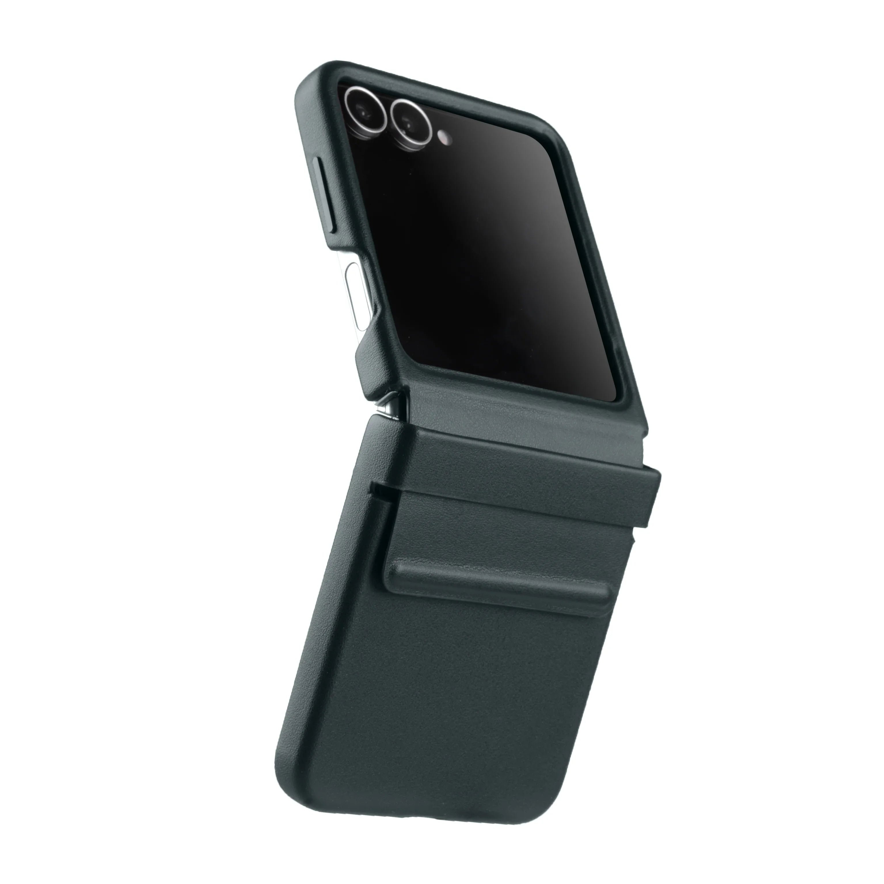 Melkco Galaxy Z Flip6 Origin Series PU Leather Regal Snap Cover - Dark Green - Tashqila Melkco Galaxy Z Flip6 Origin Series PU Leather Regal Snap Cover - Dark Green - Tashqila